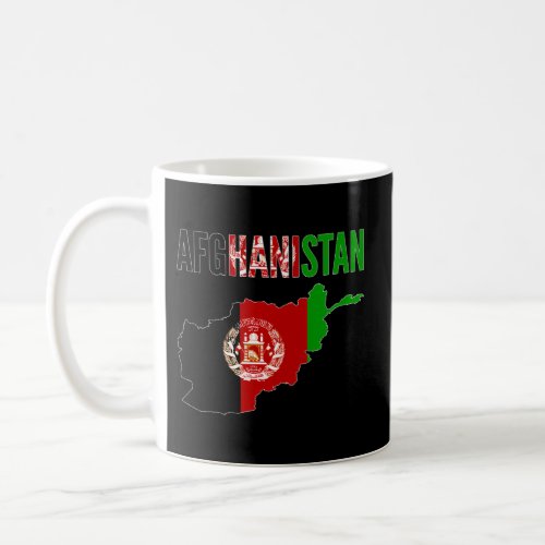 Afghan Afghanistan Country Map Flag Coffee Mug