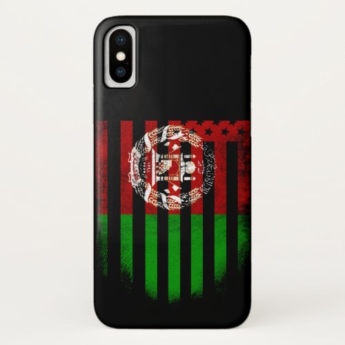 Afghan American Flag   Afghanistan and USA Design iPhone XS Case