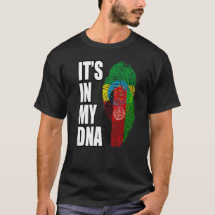 Afghan And Ethiopian Mix Dna Flag Heritage T-Shirt