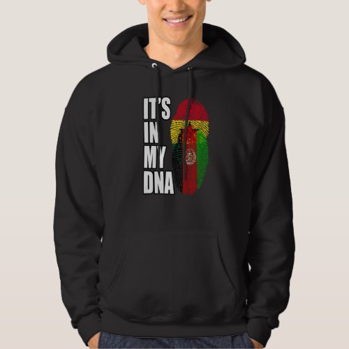 Afghan And Ghanaian Mix Dna Flag Heritage Hoodie