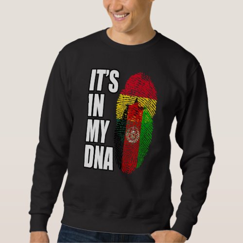 Afghan And Ghanaian Mix Dna Flag Heritage Sweatshirt