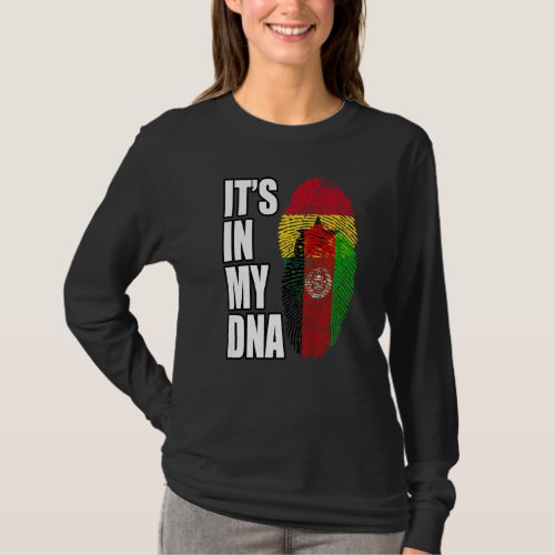 Afghan And Ghanaian Mix Dna Flag Heritage T_Shirt