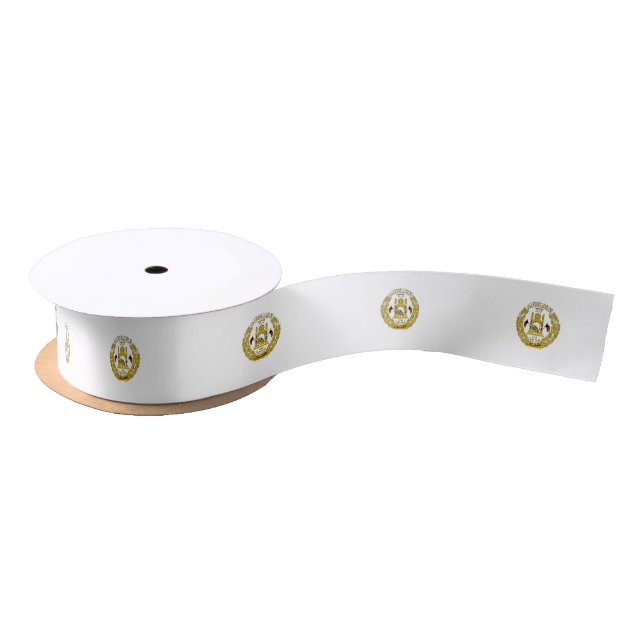 Afghan coat of arms satin ribbon (Spool)