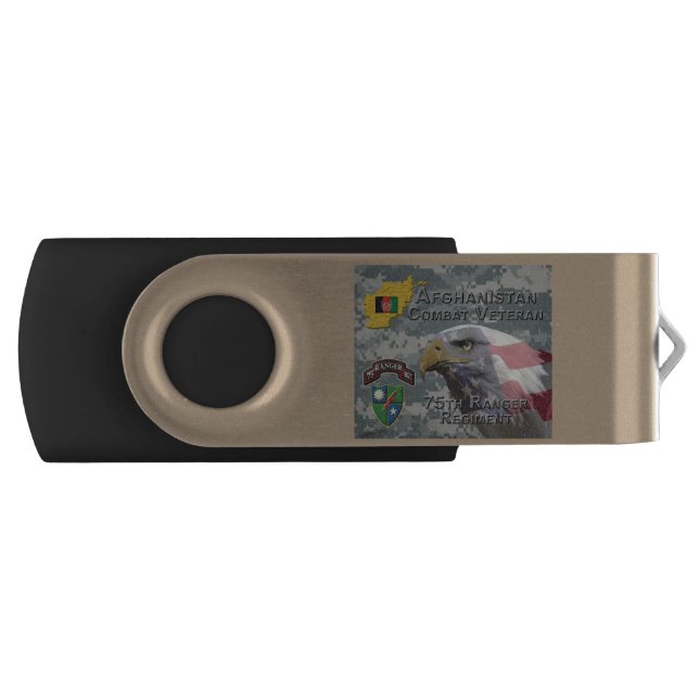 Afghan Combat Veteran 75th Ranger Regiment Flash Drive (Front)