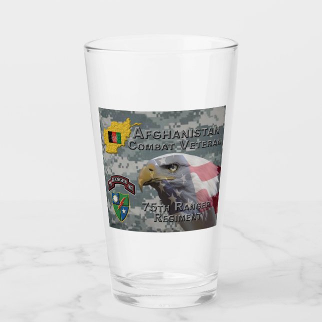 Afghan Combat Veteran 75th Ranger Regiment Glass (Front)