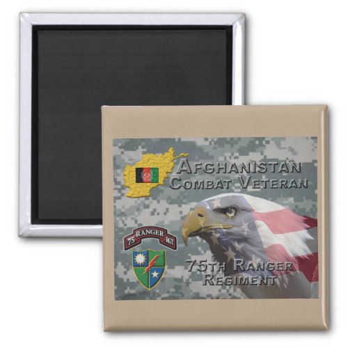 Afghan Combat Veteran 75th Ranger Regiment Magnet