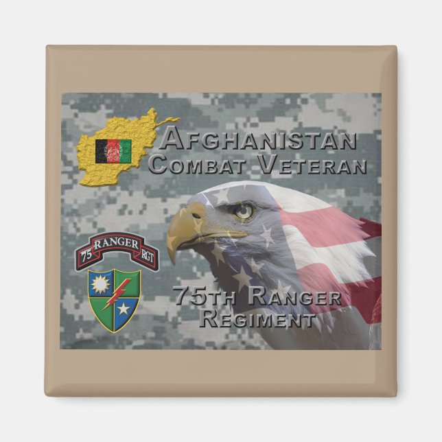 Afghan Combat Veteran 75th Ranger Regiment Magnet (Front)