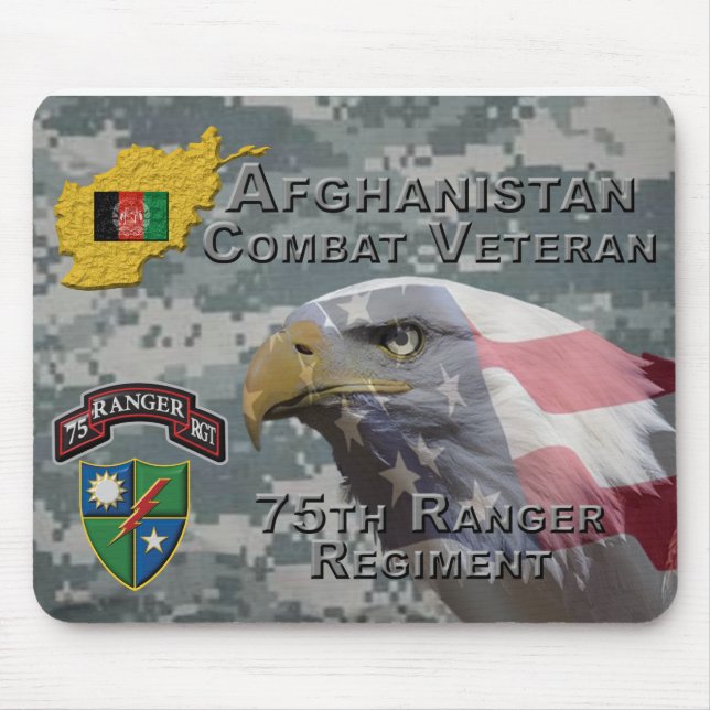 Afghan Combat Veteran 75th Ranger Regiment Mouse Pad (Front)