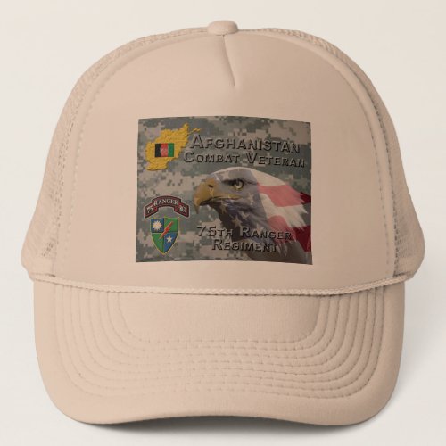 Afghan Combat Veteran 75th Ranger Regiment Trucker Hat