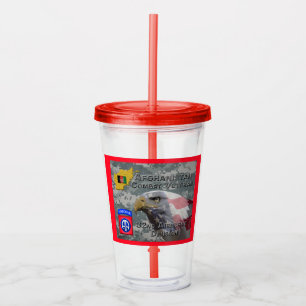 “Afghan Combat Veteran” - 82nd Airborne Division Acrylic Tumbler