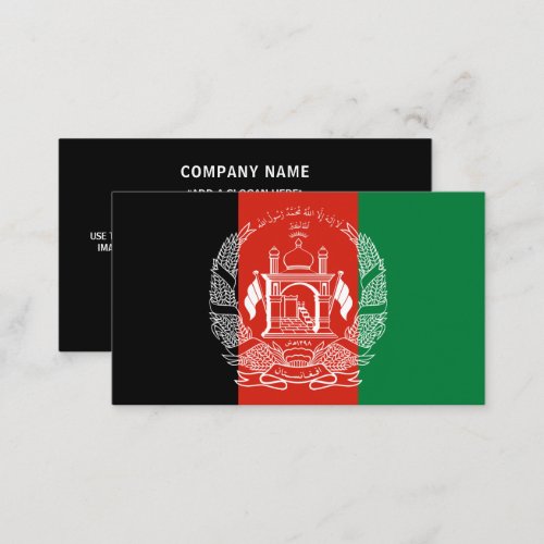 Afghan Flag Flag of Afghanistan Business Card