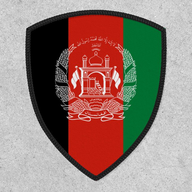 Afghan Flag, Flag of Afghanistan Patch (Front)