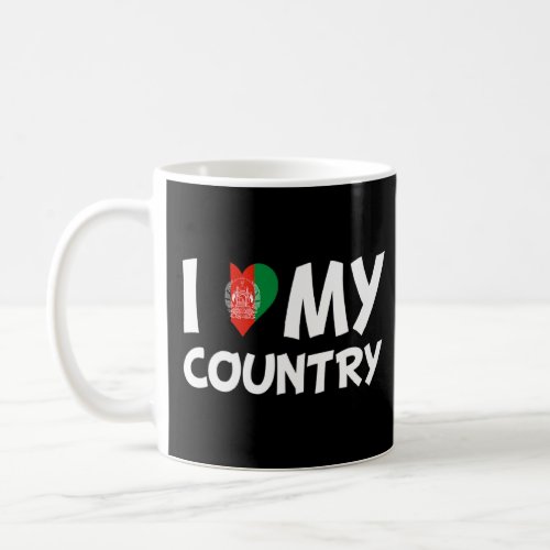 Afghan Flag Heart I Love My Country Afghanistan 1  Coffee Mug
