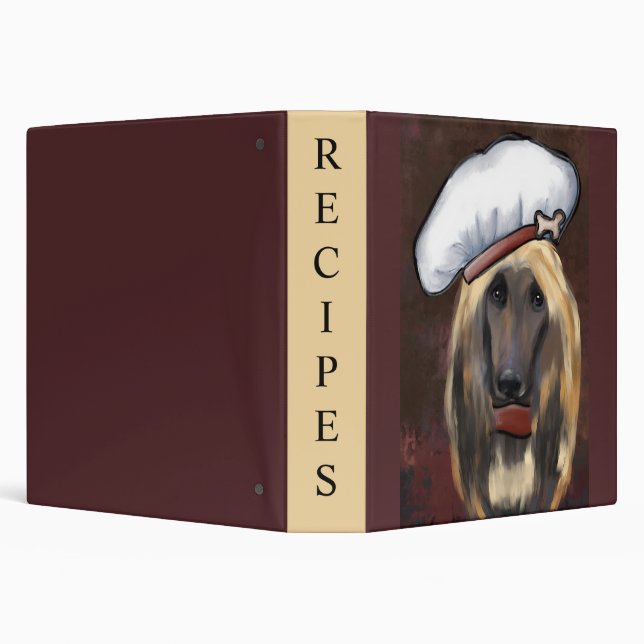 AFGHAN HOUND 3 RING BINDER (Background)
