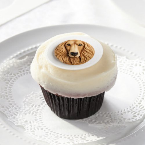 Afghan Hound 3D Inspired Edible Frosting Rounds