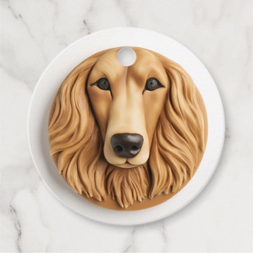 Afghan Hound 3D Inspired Favor Tags