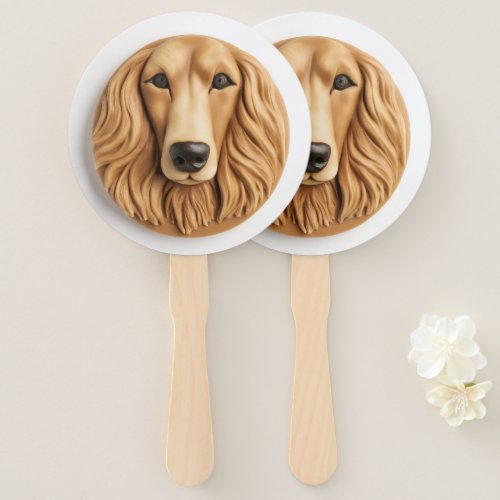 Afghan Hound 3D Inspired Hand Fan
