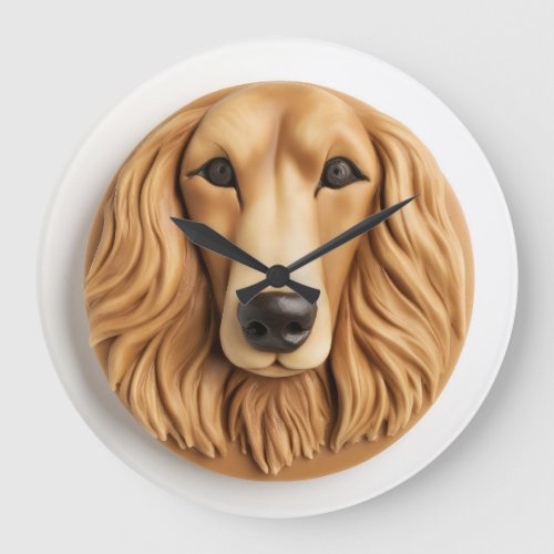 Afghan Hound 3D Inspired Large Clock