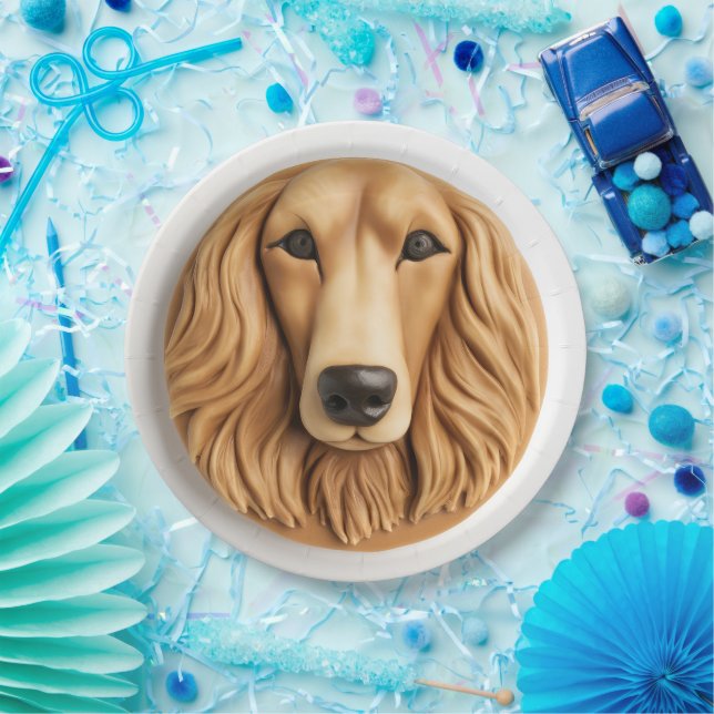 Afghan Hound 3D Inspired Paper Plates (Party)