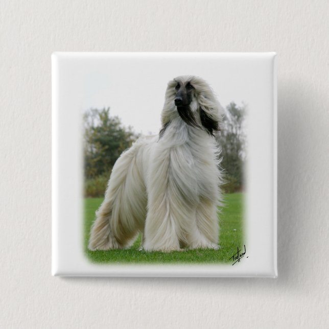 Afghan Hound 9Y247D-025 Pinback Button (Front)