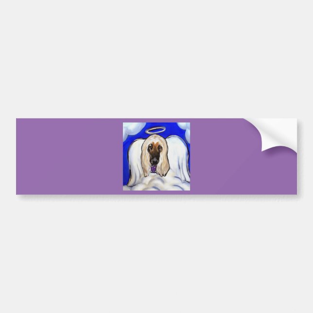 Afghan Hound Angel Bumper Sticker (Front)
