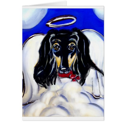 Afghan hound angel cards (Front)