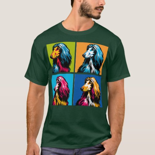Afghan Hound Art Dog Lovers T_Shirt