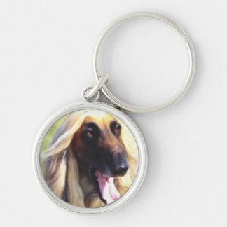 Afghan Hound Art Keychain