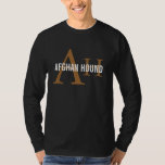 Afghan Hound Breed Monogram T-shirt at Zazzle