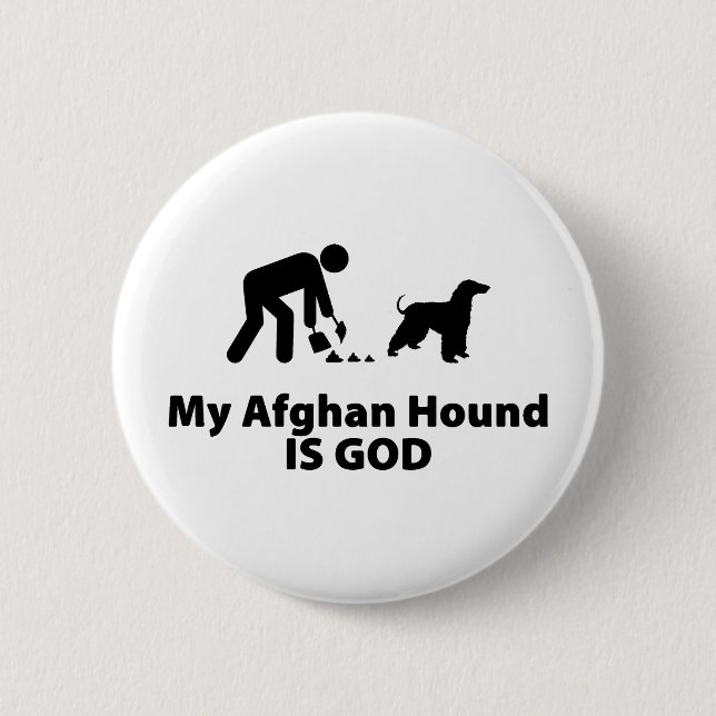 Afghan Hound Button (Front)