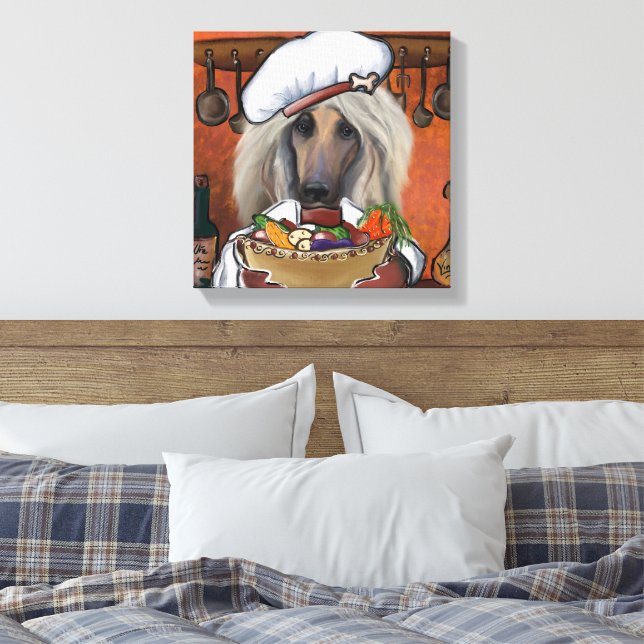 Afghan Hound        Canvas Print (Insitu(Bedroom))
