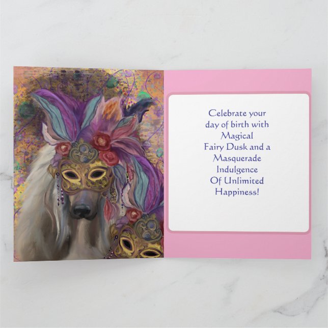 AFGHAN HOUND CARD (Inside)