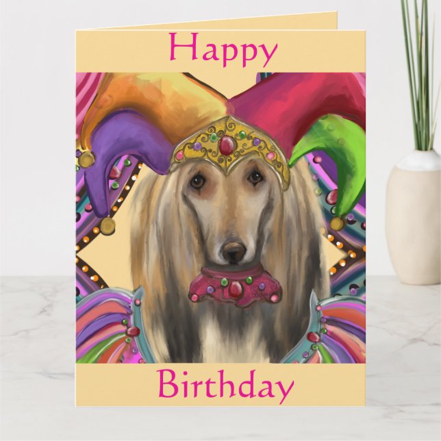 AFGHAN HOUND CARD (Front)