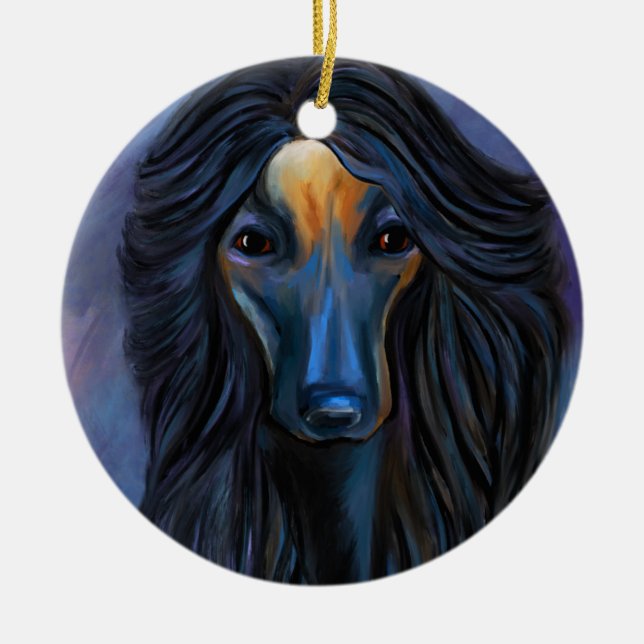 Afghan Hound   Ceramic Ornament (Front)