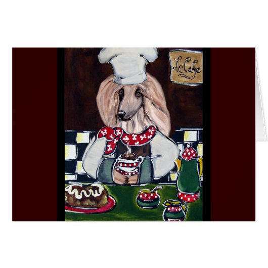 Afghan Hound Chef (Front Horizontal)
