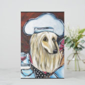 Afghan Hound Chef (Standing Front)