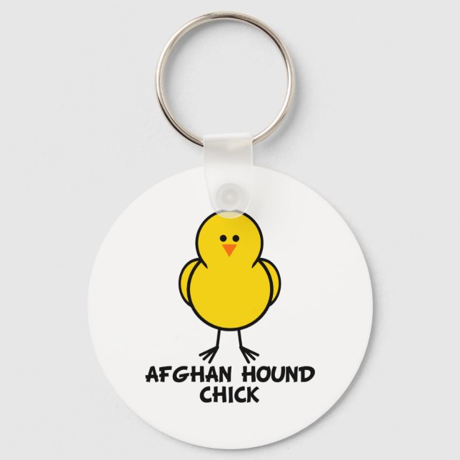 Afghan Hound Chick Keychain (Front)