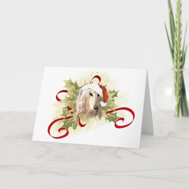 Afghan Hound Christmas Cards (Front)