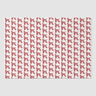 Afghan Hound Christmas Dog Silhouette White Tissue Paper
