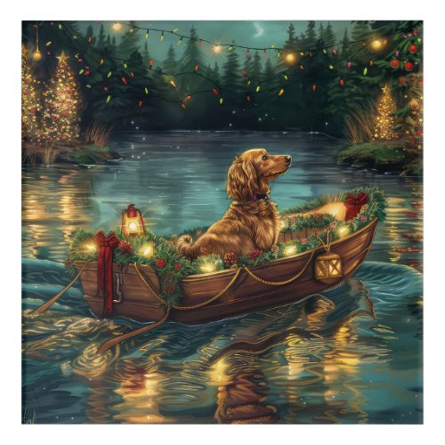 Afghan Hound Christmas Festive Voyage Acrylic Print