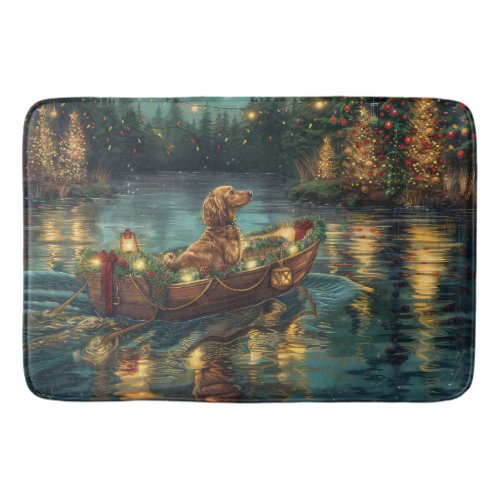 Afghan Hound Christmas Festive Voyage Bath Mat