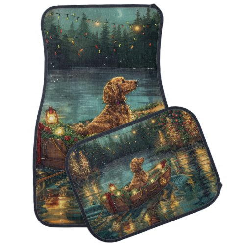 Afghan Hound Christmas Festive Voyage Car Floor Mat