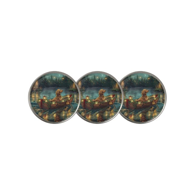 Afghan Hound Christmas Festive Voyage Golf Ball Marker (3 Up)