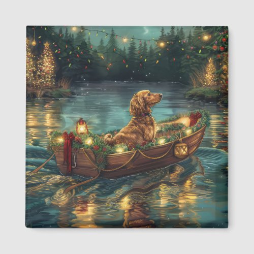 Afghan Hound Christmas Festive Voyage Magnet