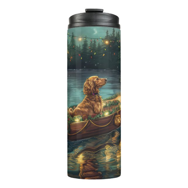 Afghan Hound Christmas Festive Voyage Thermal Tumbler (Front)