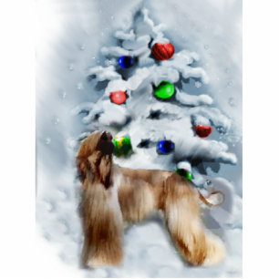 Afghan Hound Christmas Ornament