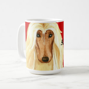 Afghan Hound Color Block Coffee Mug