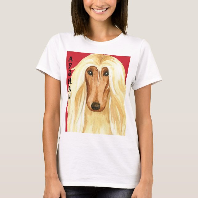 Afghan Hound Color Block T-Shirt (Front)