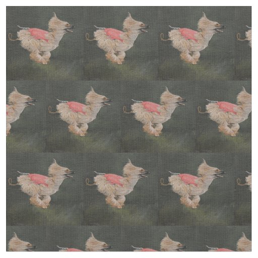 Afghan Hound Coursing Dog Art Fabric
