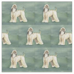 Afghan Hound Dog Art Fabric